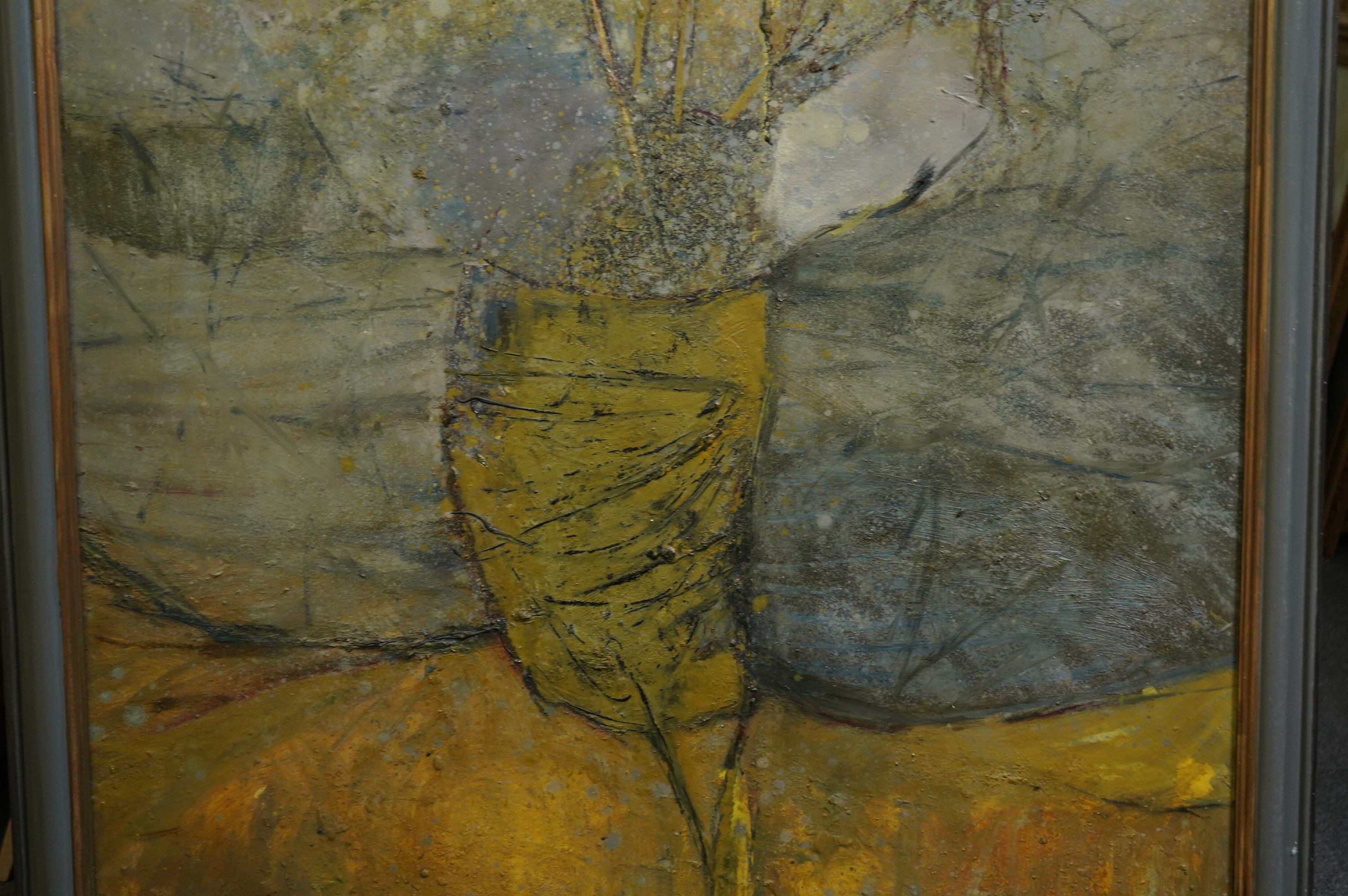 Harold Mockford (English, 1932-2023), 'Yellow Tree', oil on board, 121 x 91cm